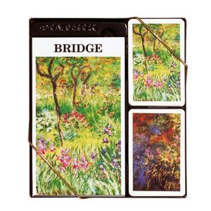 Подарочный набор для бриджа (2 колоды карт, блокнот) Моне `Пейзаж` 16х18,5см