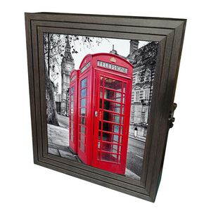 Ключница Пирамида 7 крючков 25х30 см Британия Будка венге