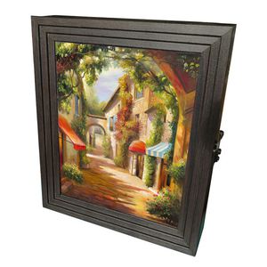 Ключница Пирамида 7 крючков 25х30 см Летний зной венге