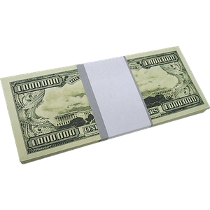 Бумага для заметок Пачка денег 15х6 см 1 миллион долларов 90 листов