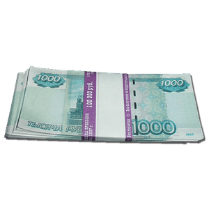 Бумага для заметок Пачка денег 15,5х7 см 1000 рублей 90 листов