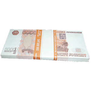 Бумага для заметок Пачка денег 5000 рублей 90листов 15,5х7см