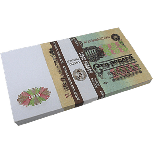 Бумага для заметок Пачка денег СССР 100 рублей 90листов 14х7см