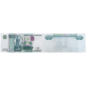 Блокнот Пачка денег 15,5х6,5 см 1000 рублей 90 листов