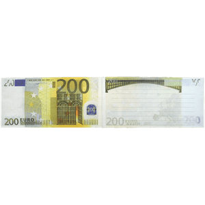 Блокнот Пачка денег 200 евро 90листов 15,5х7,5см