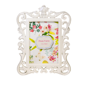 Фоторамка настольная Барокко 22х28 см ажурная белая