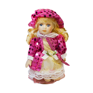 Кукла Мадмуазель 20 см платье фуксия с пайетками в ассортименте
