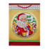 Пакет подарочный Дед Мороз с саксофоном 26х35х12см жёлто-красный