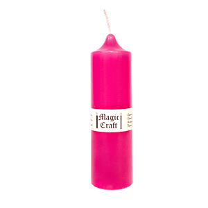 Свеча колонна 14 см Розовая