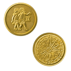 Монета зодиак Близнецы 2,5 см латунь
