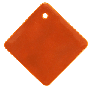 Светоотражатель-подвеска 5см Ромб оранжевый