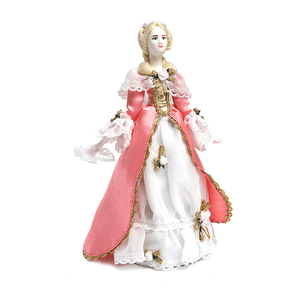 Кукла сувенирная Фрейлина 26см бело-розовый костюм