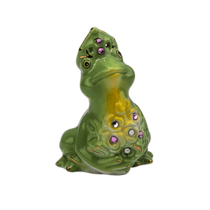 Царевна лягушка 8х11 см зелёная фарфор