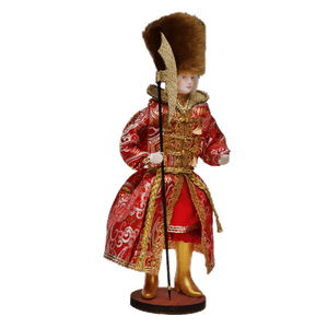 Кукла сувенирная Стрелец 30см красно-золотой костюм