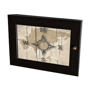 Ключница Мини 4 крючка 23х18 см Компас венге