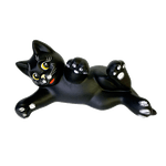Кот Филя 28 см чёрный матовый
