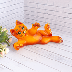 Кот Филя 28 см рыжий полуматовый лак