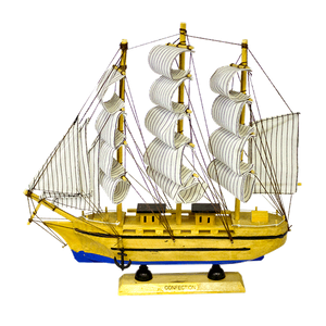 Макет Корабля Confection 29х29х7см белый лак с черной полосой