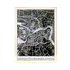 Картина Карта объемная Санкт-Петербурга 33х43 см чёрно-белая в белой раме