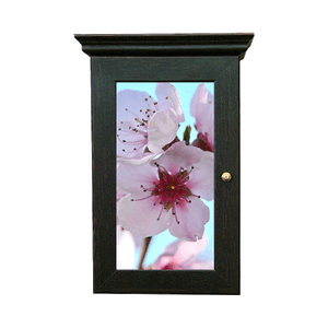 Ключница Классика на 5 крючков 20х28 см Цветок вишни венге