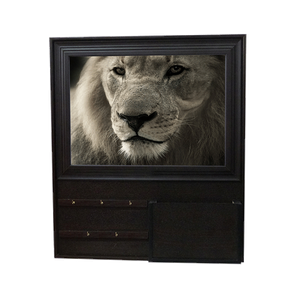 Ключница Открытая 5 крючков 32х50см Лев венге