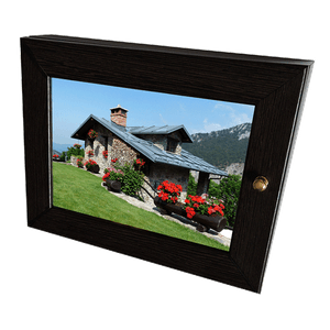 Ключница Мини 4 крючка 23х18 см Домик в Альпах венге