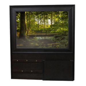 Ключница Открытая (большая) на 5кр Мост в лесу 32х50см венге