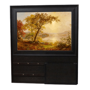 Ключница Открытая (большая) на 5кр Осеннее озеро 32х50см венге