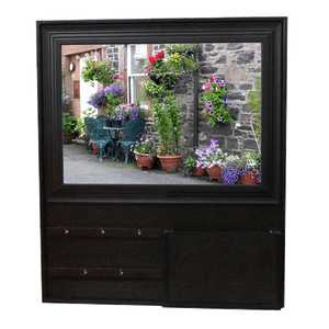 Ключница Открытая (большая) на 5кр Цветы на улице 32х50см венге