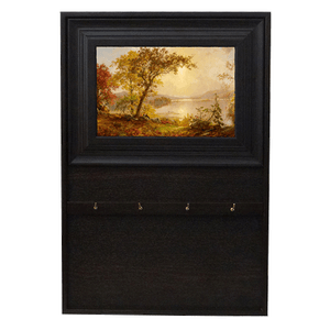 Ключница Открытая 5 крючков 25х31 см Осеннее озеро венге