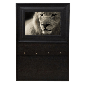 Ключница Открытая 5 крючков 25х31 см Лев венге