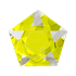 Пентаграмма Знак Зодиака 6 см Телец жёлтая