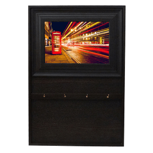 Ключница Открытая 5 крючков 25х31 см Движение Лондона венге