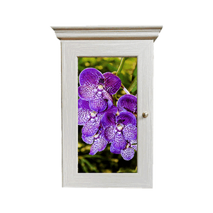 Ключница Классика на 5 крючков 20х28 см Сиреневая орхидея выбеленный дуб