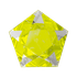 Пентаграмма Знак Зодиака 6 см Дева жёлтая