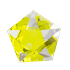 Пентаграмма Знак Зодиака 6 см Водолей жёлтая