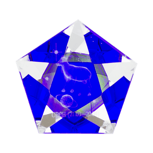 Пентаграмма Знак Зодиака Овен 6см синяя
