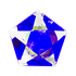 Пентаграмма Знак Зодиака 6 см Близнецы синяя