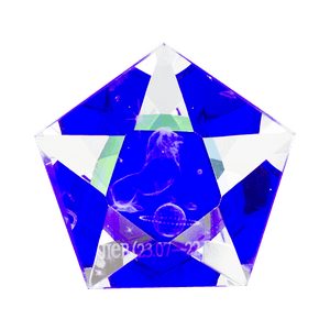 Пентаграмма Знак Зодиака 6 см Лев синяя