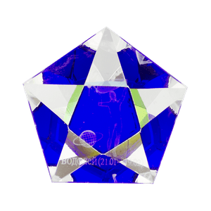 Пентаграмма Знак Зодиака 6 см Водолей синяя