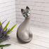 Кошка Муська 20 см дымчатая глянцевая
