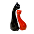 Мартовские коты 26 см черный и красный глянцевые