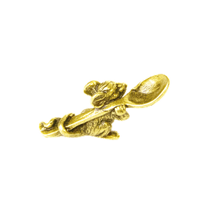 Мышка в кошелек с ложкой 2,5 см под золото