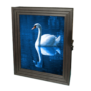 Ключница Пирамида 7 крючков 25х30 см Лебедь венге