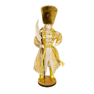 Кукла сувенирная Царевич 34см золотой костюм