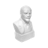 Скульптура Бюст Ленин В.И 4х7х2см белая полировка полимерный камень