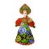 Кукла сувенирная в Русском стиле 18см красно-синий костюм