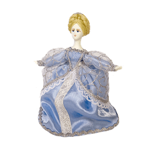 Кукла сувенирная Барышня 17см голубой костюм