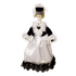 Кукла сувенирная Графиня 29см бело-черный с мехом костюм