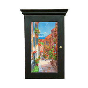 Ключница Классика на 5 крючков 20х28 см По улицам прибрежного города венге